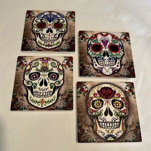 Dia de los muertos Skull Coaster set!